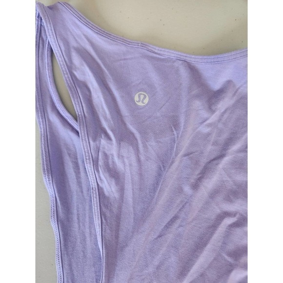 NWT Lululemon Shoulder Cut Out Yoga Tank Top Size 12 Dark Lavender - Picture 9 of 9